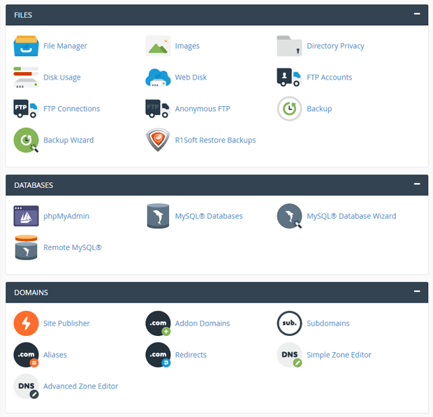 cpanel-interface-features